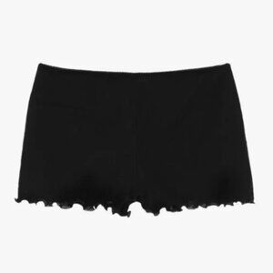 Araks Black Kat Lounge Shorts Rib Cotton Small